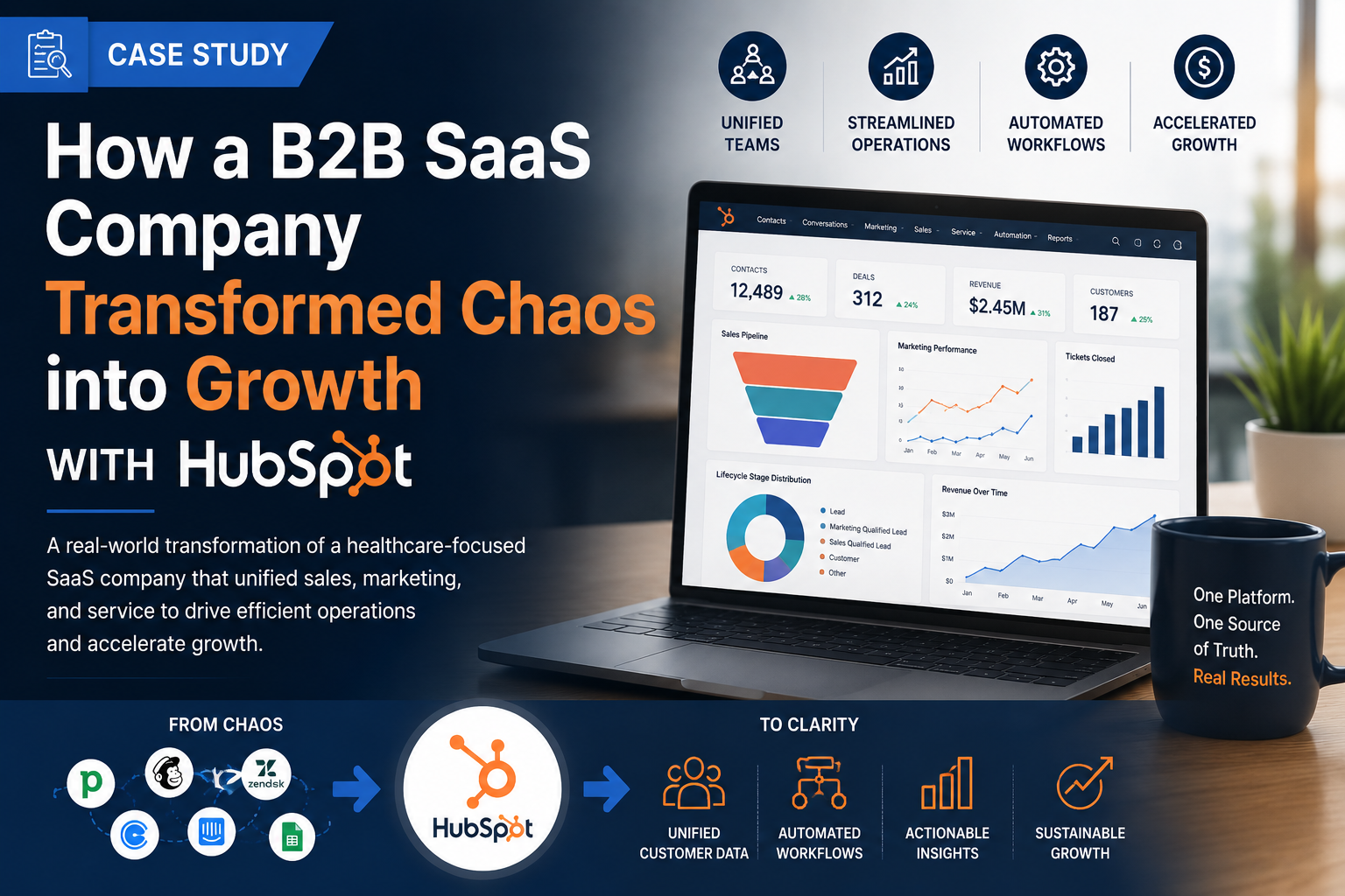 how a b2b saas company transformed chaos into growth with hubspot